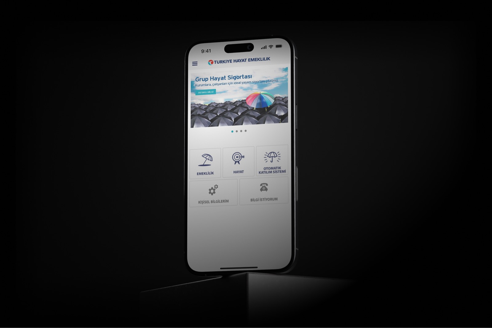 Türkiye Sigorta insurance mobile app screens
