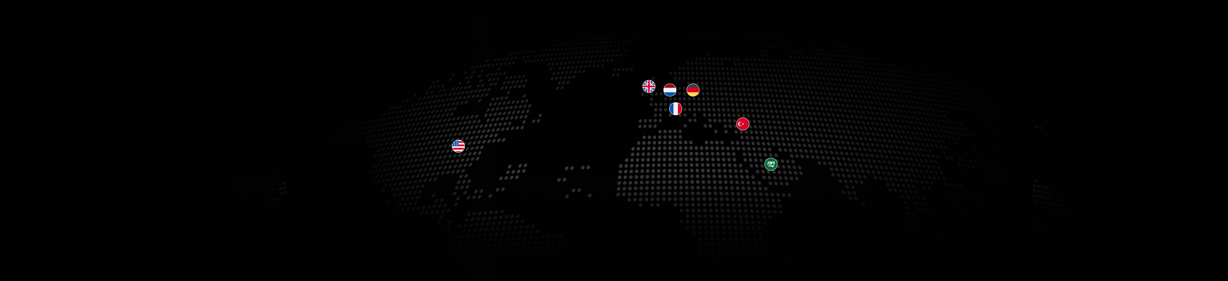 World map of client locations